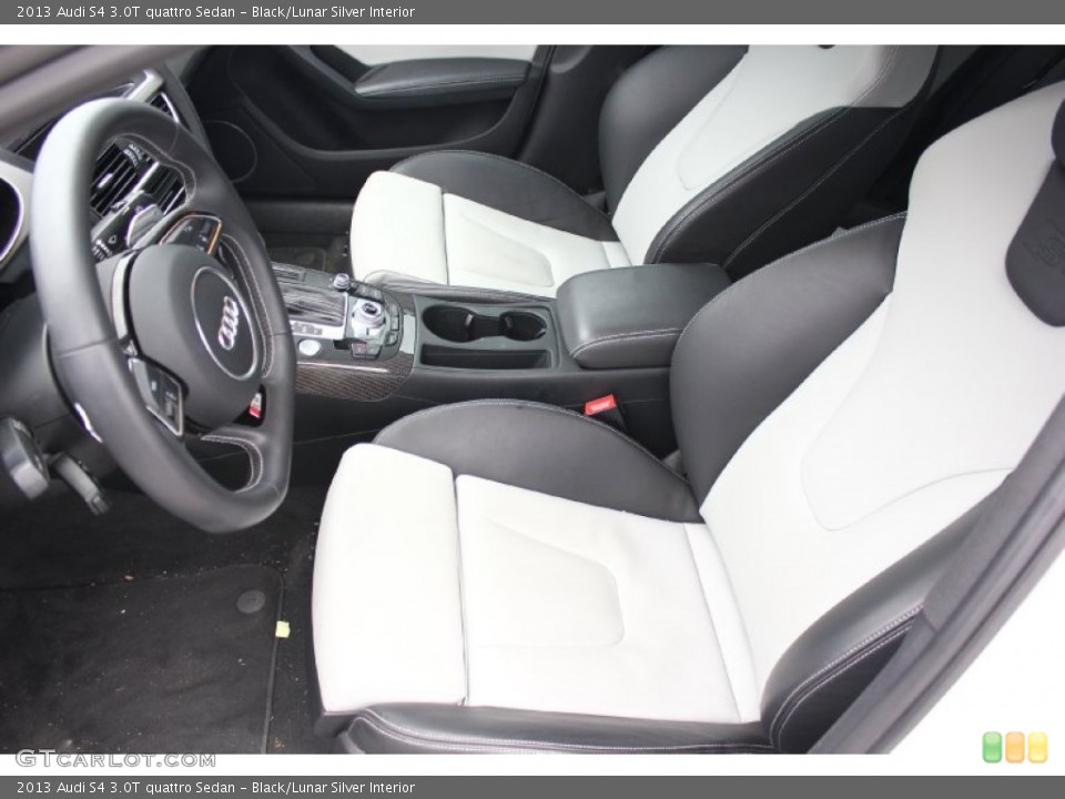 Black/Lunar Silver Interior Front Seat for the 2013 Audi S4 3.0T quattro Sedan #91912015