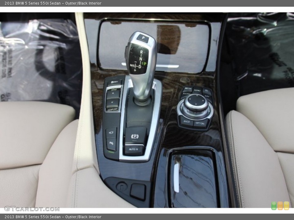 Oyster/Black Interior Transmission for the 2013 BMW 5 Series 550i Sedan #91922593