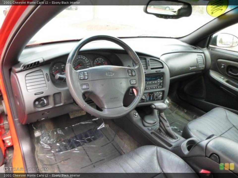 Ebony Black Interior Prime Interior for the 2001 Chevrolet Monte Carlo LS #91923478