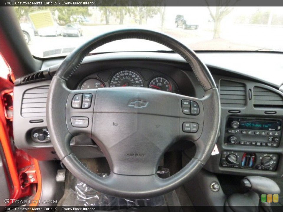 Ebony Black Interior Steering Wheel for the 2001 Chevrolet Monte Carlo LS #91923589