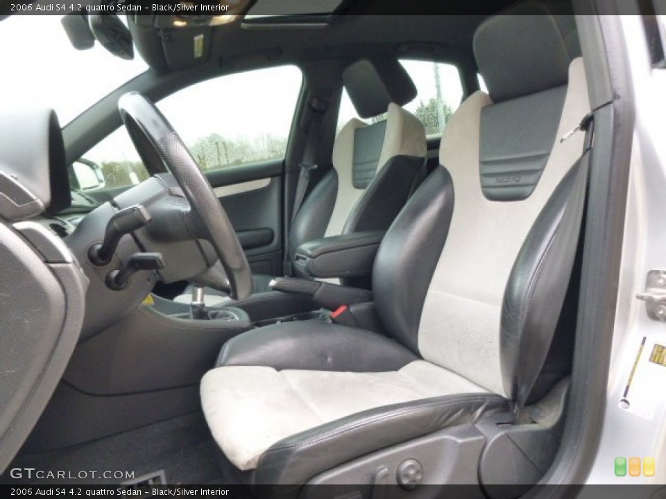 Black/Silver Interior Front Seat for the 2006 Audi S4 4.2 quattro Sedan #91923871