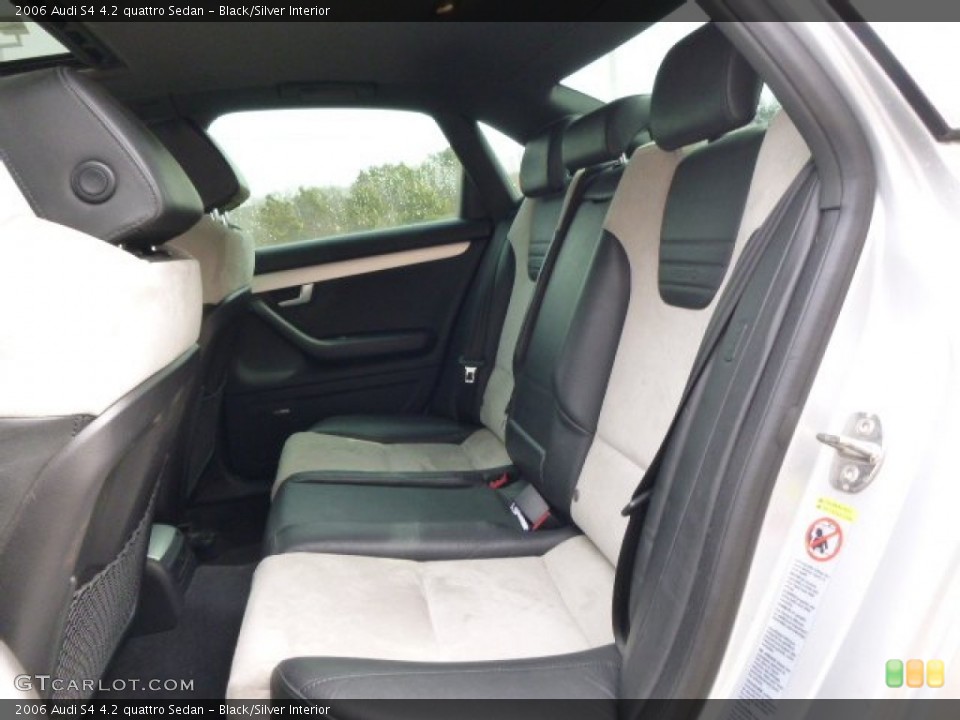 Black/Silver Interior Rear Seat for the 2006 Audi S4 4.2 quattro Sedan #91923919