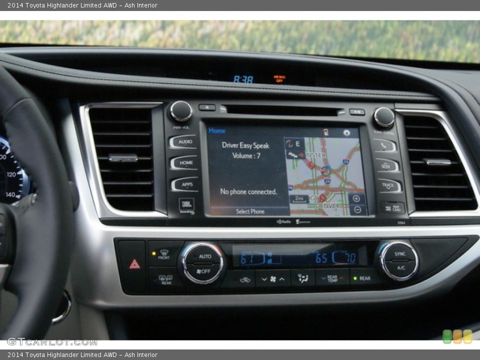 Ash Interior Navigation for the 2014 Toyota Highlander Limited AWD #91931513