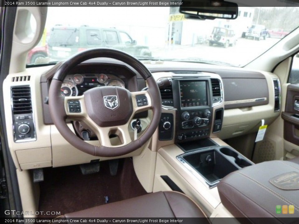 Canyon Brown/Light Frost Beige Interior Prime Interior for the 2014 Ram 3500 Laramie Longhorn Crew Cab 4x4 Dually #91932029