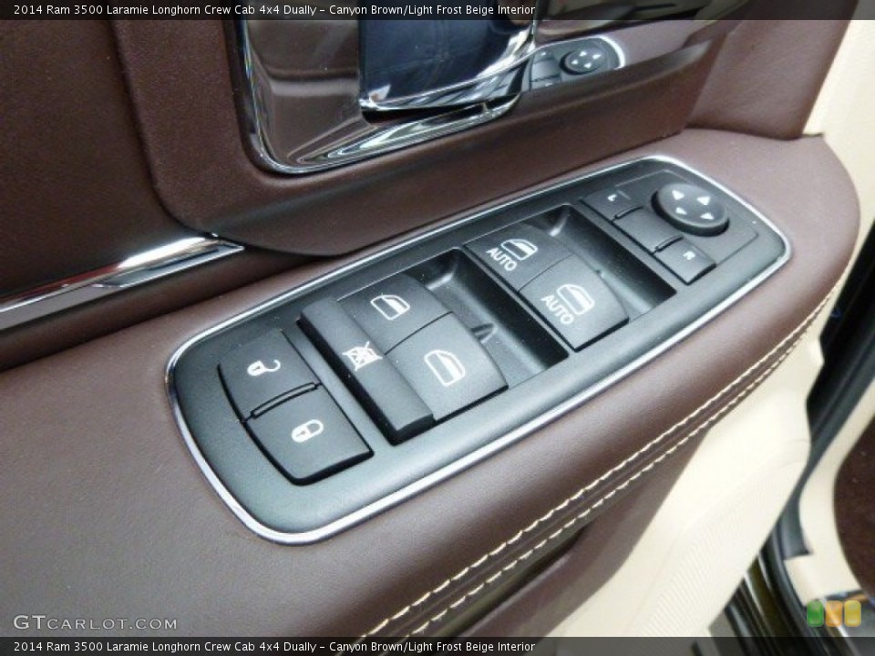 Canyon Brown/Light Frost Beige Interior Controls for the 2014 Ram 3500 Laramie Longhorn Crew Cab 4x4 Dually #91932047