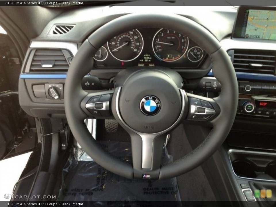 Black Interior Steering Wheel for the 2014 BMW 4 Series 435i Coupe #91945616