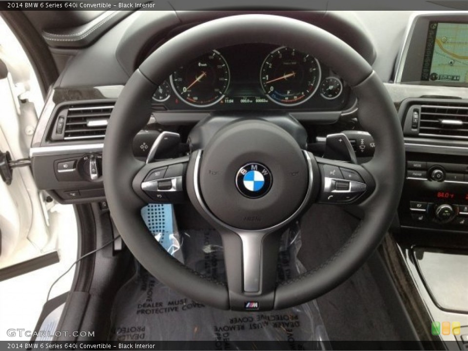 Black Interior Steering Wheel for the 2014 BMW 6 Series 640i Convertible #91945811