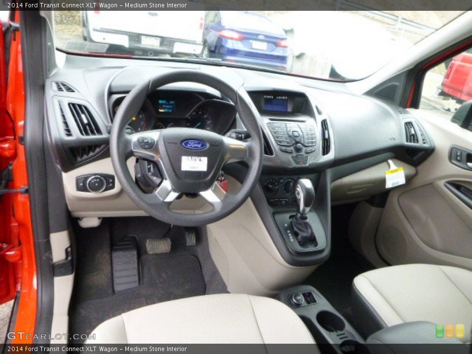 Medium Stone Interior Prime Interior for the 2014 Ford Transit Connect XLT Wagon #91948427