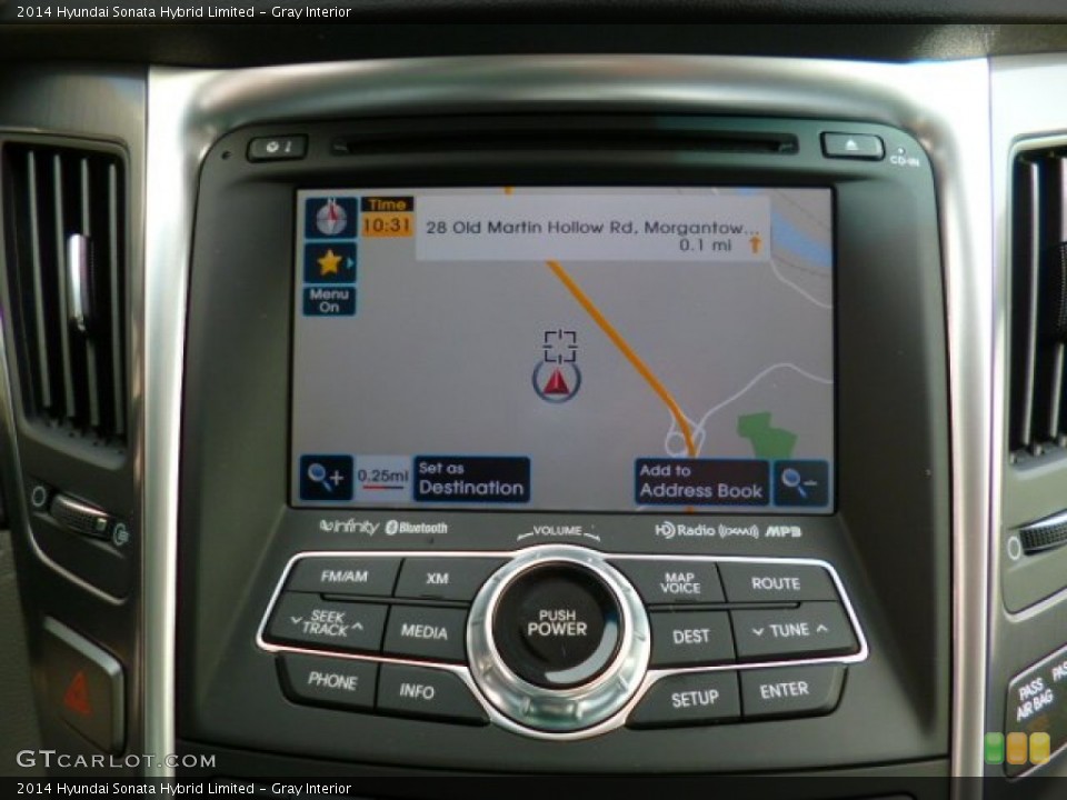 Gray Interior Navigation for the 2014 Hyundai Sonata Hybrid Limited #91956767