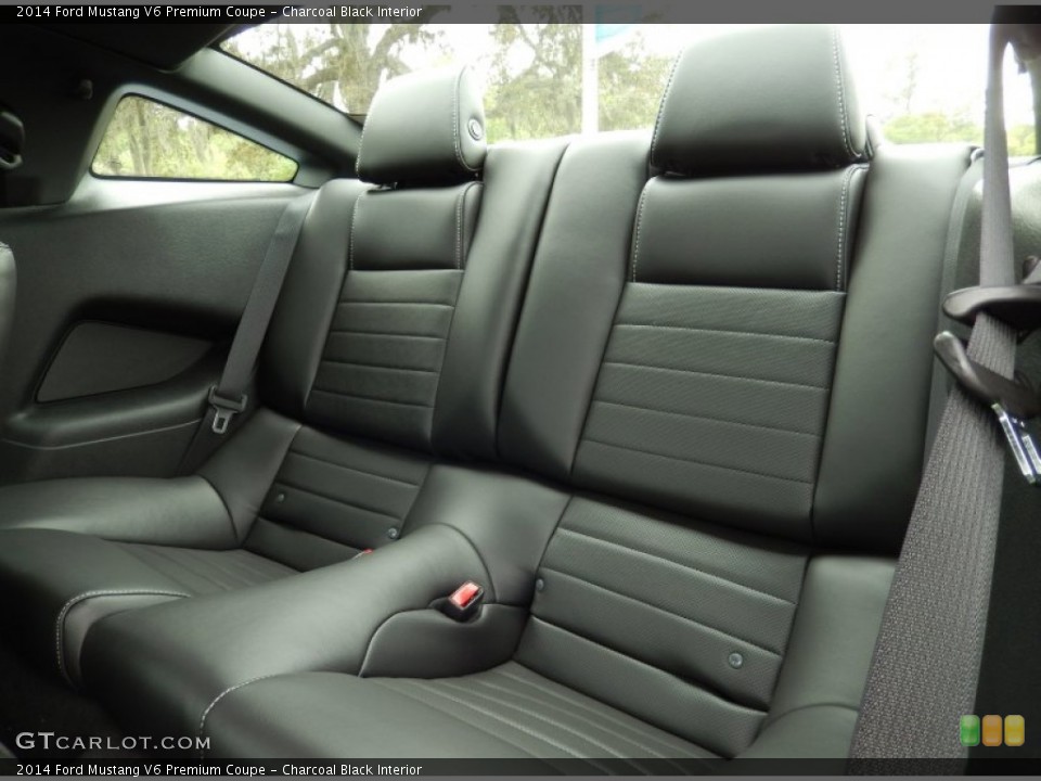 Charcoal Black Interior Rear Seat for the 2014 Ford Mustang V6 Premium Coupe #91958424