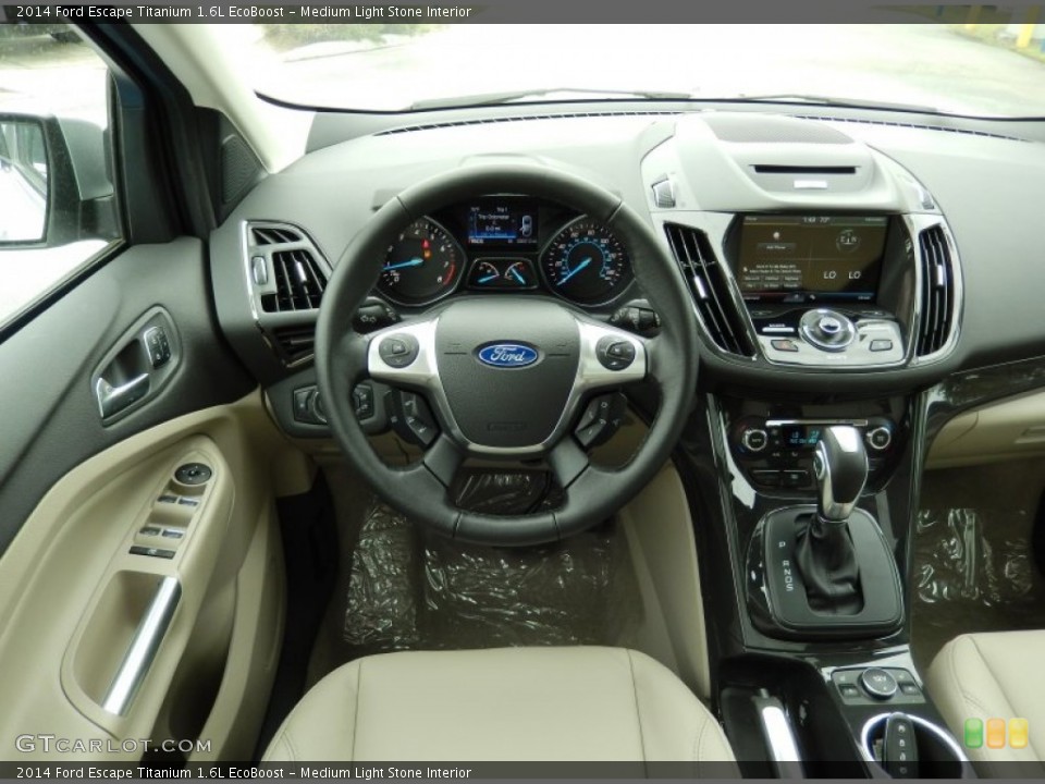 Medium Light Stone Interior Dashboard for the 2014 Ford Escape Titanium 1.6L EcoBoost #91960082