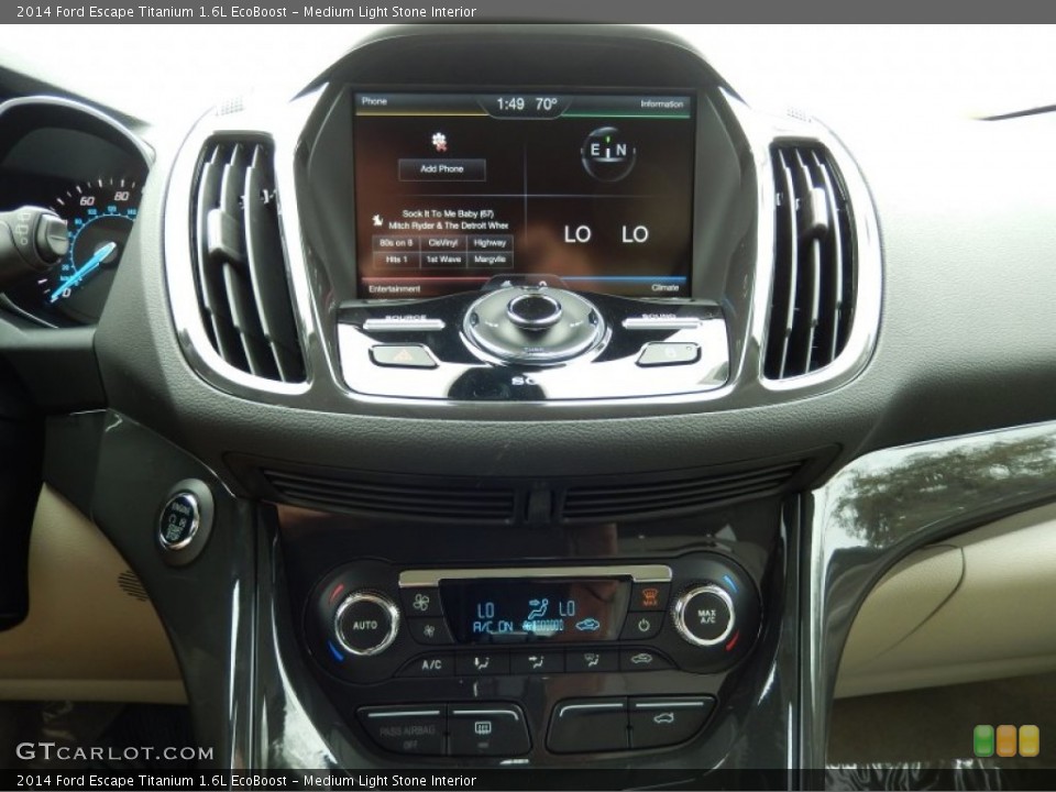 Medium Light Stone Interior Controls for the 2014 Ford Escape Titanium 1.6L EcoBoost #91960121