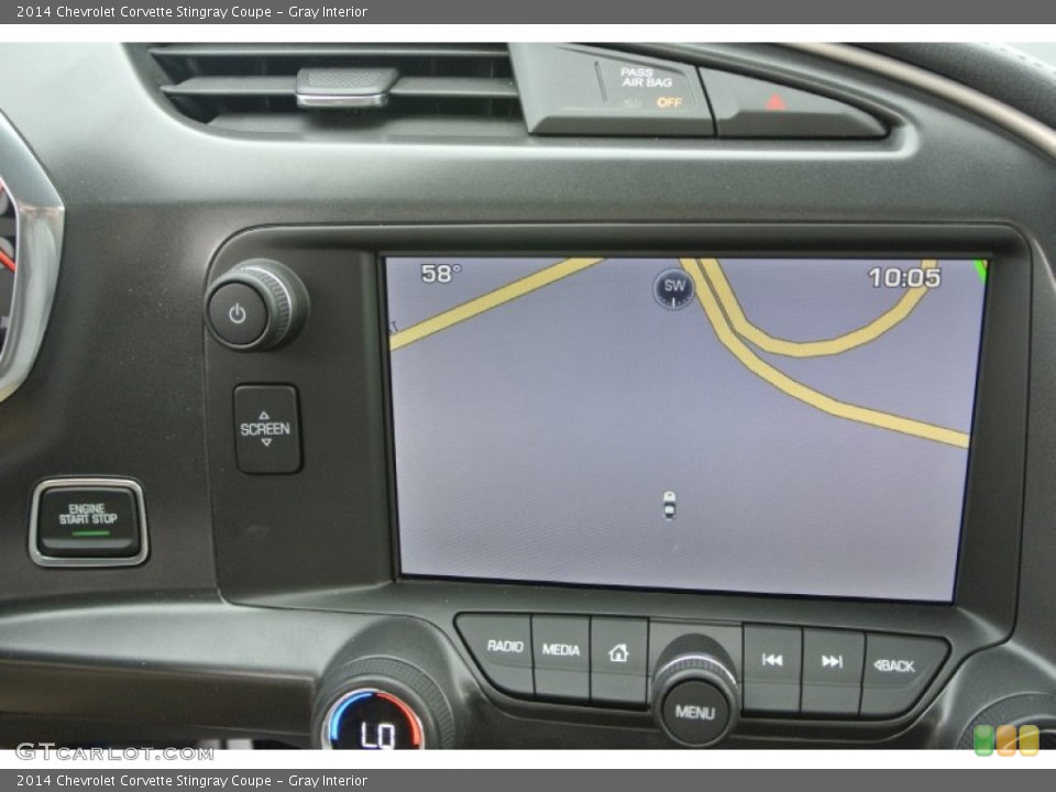 Gray Interior Navigation for the 2014 Chevrolet Corvette Stingray Coupe #91975073