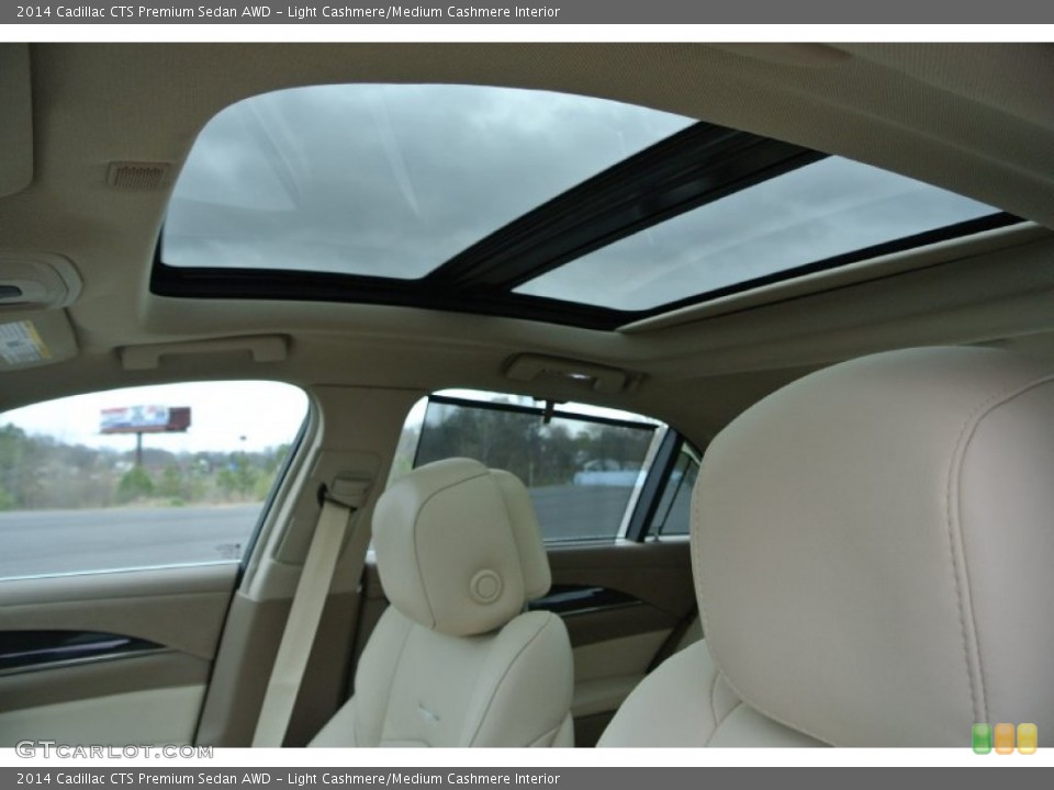Light Cashmere/Medium Cashmere Interior Sunroof for the 2014 Cadillac CTS Premium Sedan AWD #91976402