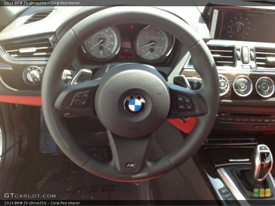 Coral Red Interior Steering Wheel for the 2014 BMW Z4 sDrive35is #91995810