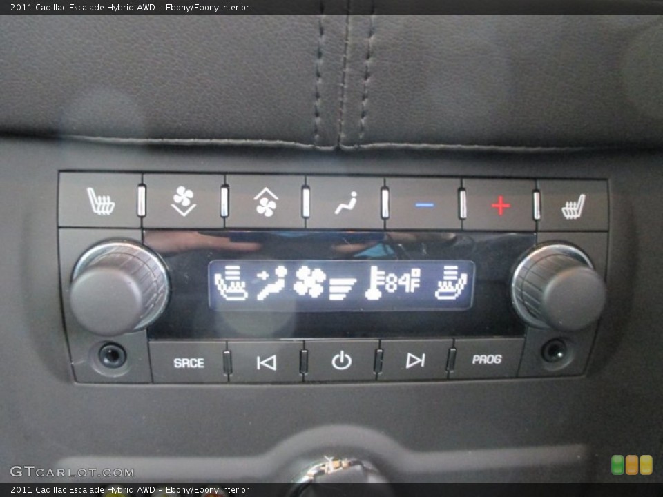 Ebony/Ebony Interior Controls for the 2011 Cadillac Escalade Hybrid AWD #91999707