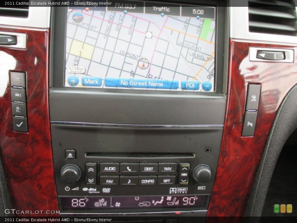 Ebony/Ebony Interior Navigation for the 2011 Cadillac Escalade Hybrid AWD #92000112