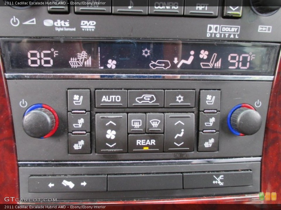 Ebony/Ebony Interior Controls for the 2011 Cadillac Escalade Hybrid AWD #92000127