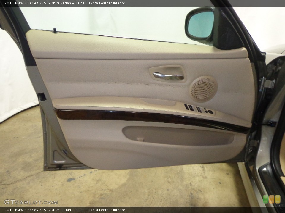 Beige Dakota Leather Interior Door Panel for the 2011 BMW 3 Series 335i xDrive Sedan #92005208