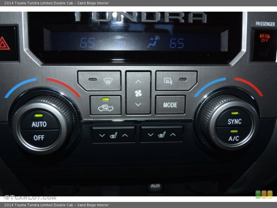 Sand Beige Interior Controls for the 2014 Toyota Tundra Limited Double Cab #92010470