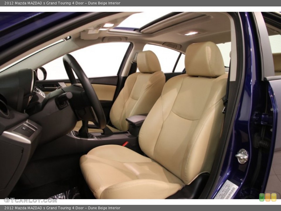 Dune Beige Interior Front Seat for the 2012 Mazda MAZDA3 s Grand Touring 4 Door #92013476