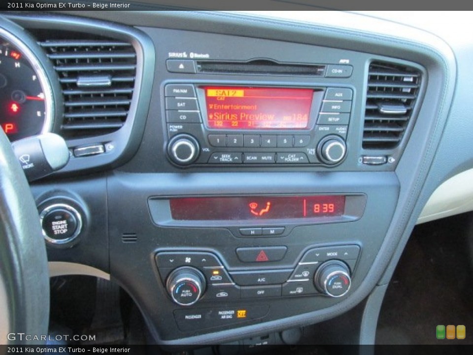Beige Interior Controls for the 2011 Kia Optima EX Turbo #92028533