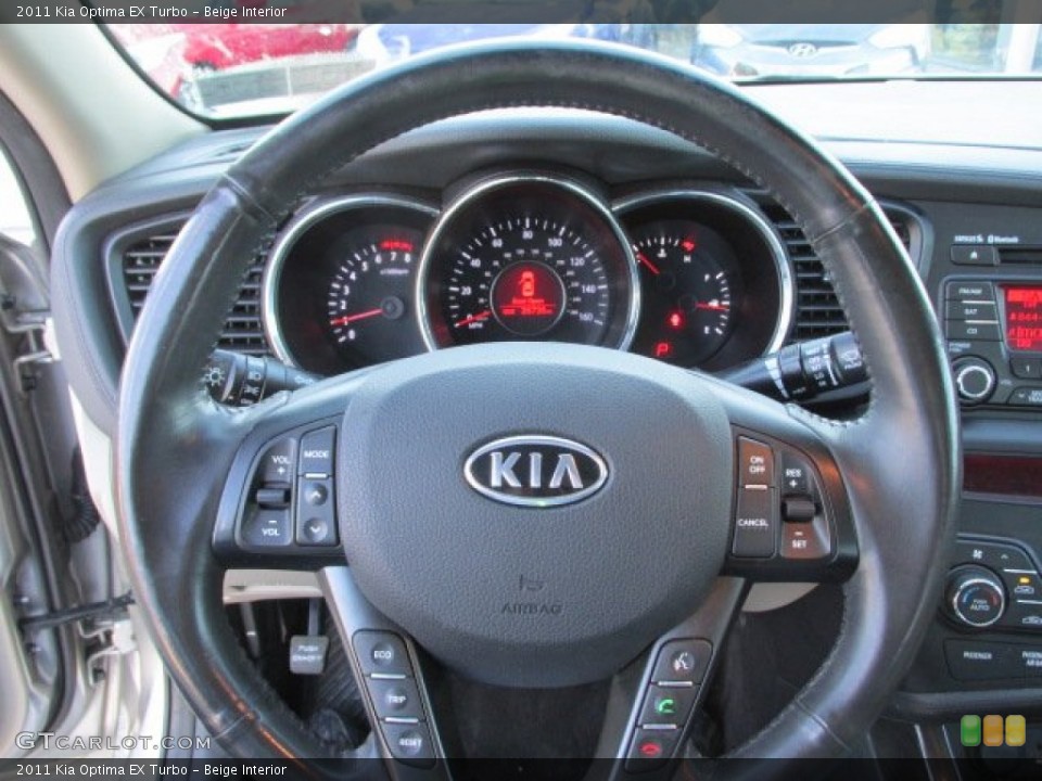 Beige Interior Steering Wheel for the 2011 Kia Optima EX Turbo #92028586