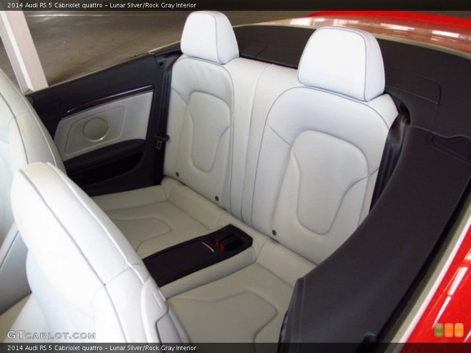 Lunar Silver/Rock Gray Interior Rear Seat for the 2014 Audi RS 5 Cabriolet quattro #92034863