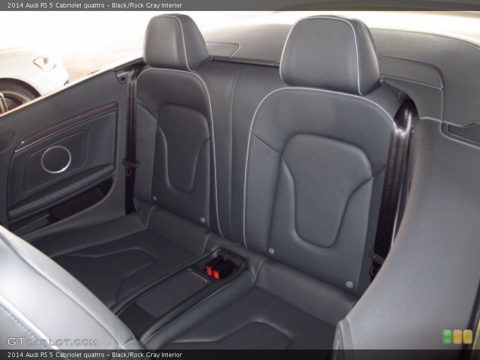 Black/Rock Gray Interior Rear Seat for the 2014 Audi RS 5 Cabriolet quattro #92035139