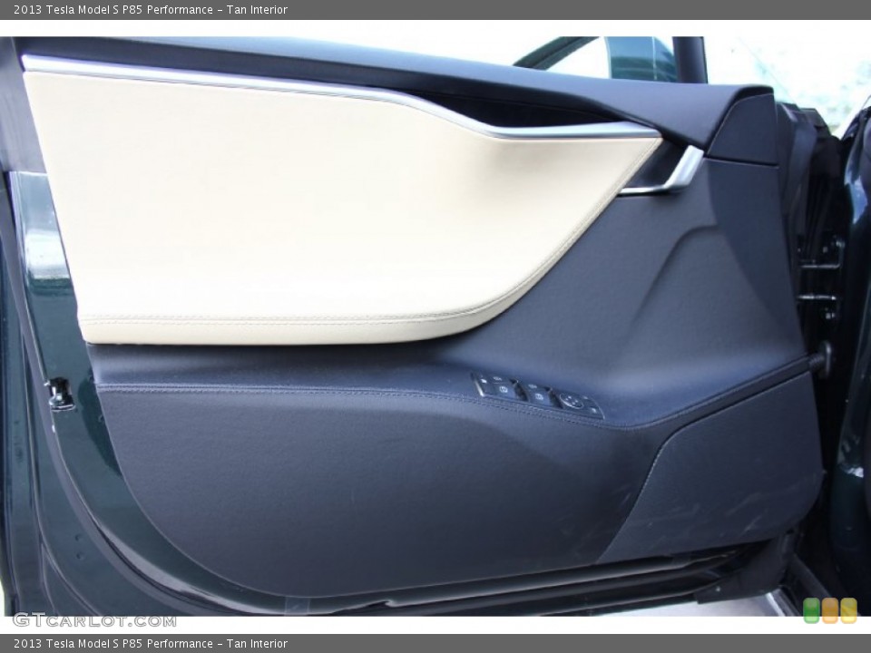 Tan Interior Door Panel for the 2013 Tesla Model S P85 Performance #92040887