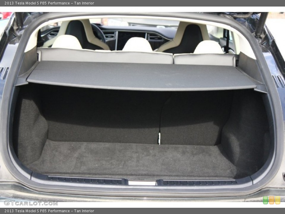 Tan Interior Trunk for the 2013 Tesla Model S P85 Performance #92041769