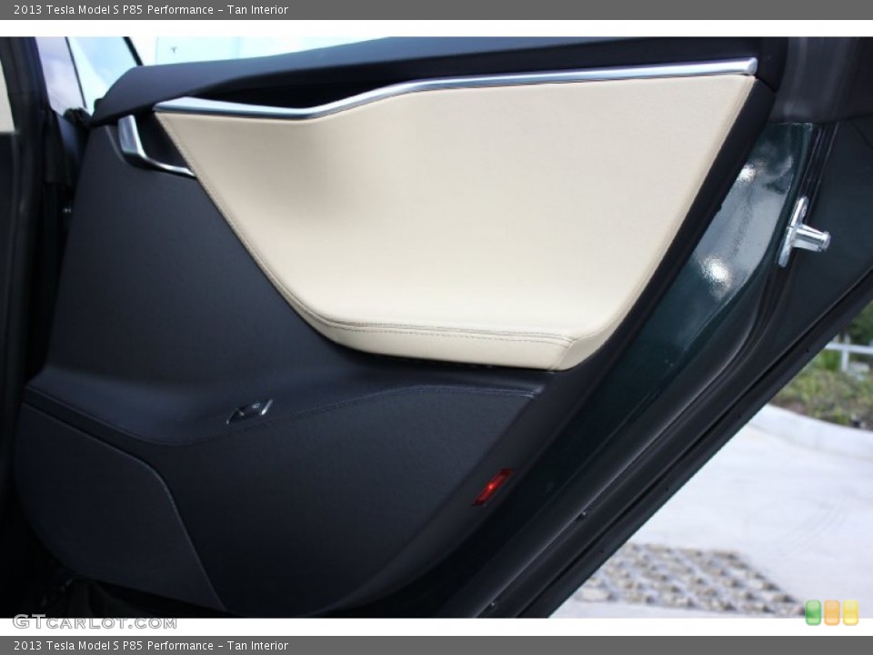 Tan Interior Door Panel for the 2013 Tesla Model S P85 Performance #92041823