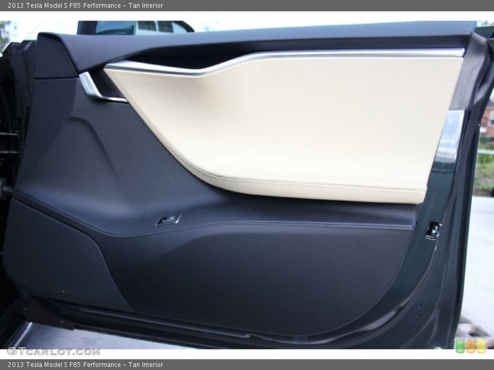 Tan Interior Door Panel for the 2013 Tesla Model S P85 Performance #92041889