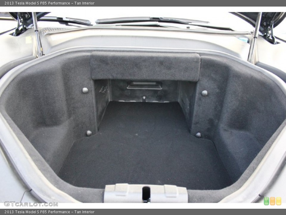 Tan Interior Trunk for the 2013 Tesla Model S P85 Performance #92041985