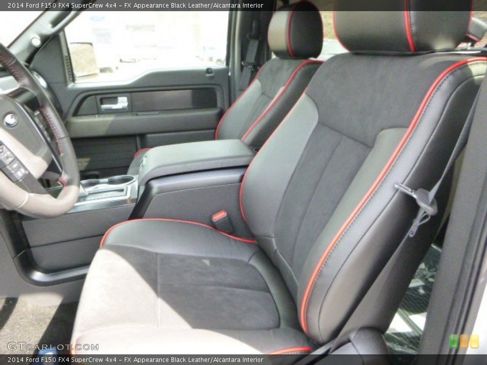 FX Appearance Black Leather/Alcantara Interior Front Seat for the 2014 Ford F150 FX4 SuperCrew 4x4 #92044826