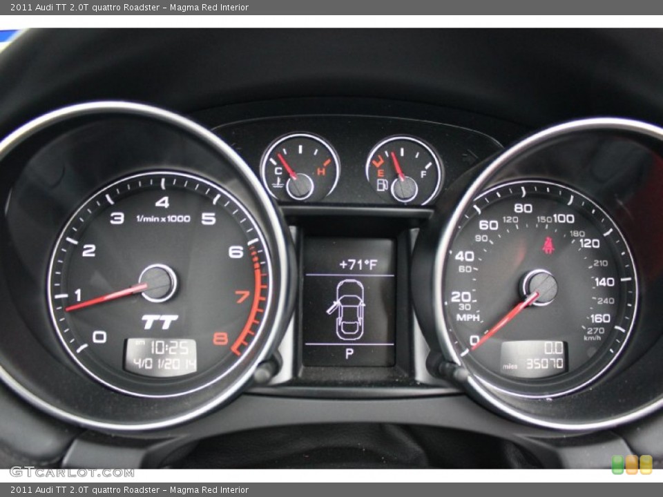 Magma Red Interior Gauges for the 2011 Audi TT 2.0T quattro Roadster #92047406