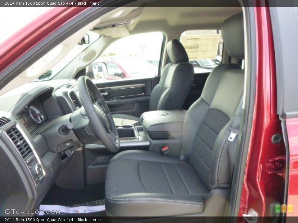 Black Interior Photo for the 2014 Ram 1500 Sport Quad Cab 4x4 #92058275