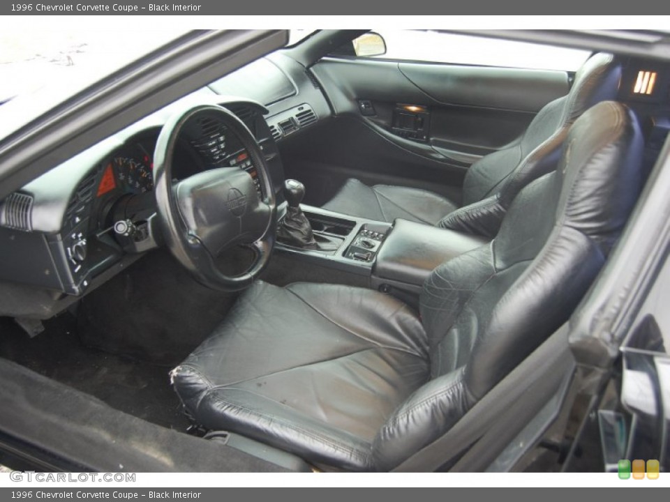 Black Interior Prime Interior for the 1996 Chevrolet Corvette Coupe #92061302