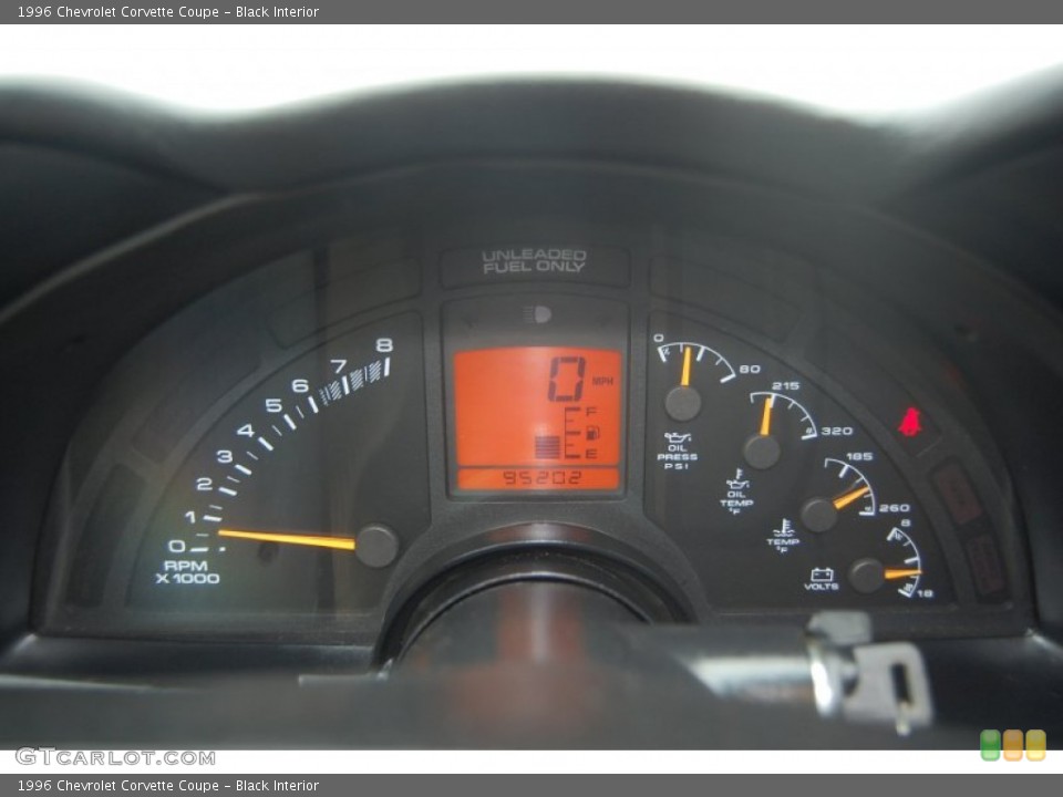Black Interior Gauges for the 1996 Chevrolet Corvette Coupe #92061671