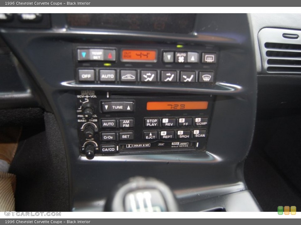 Black Interior Controls for the 1996 Chevrolet Corvette Coupe #92061722