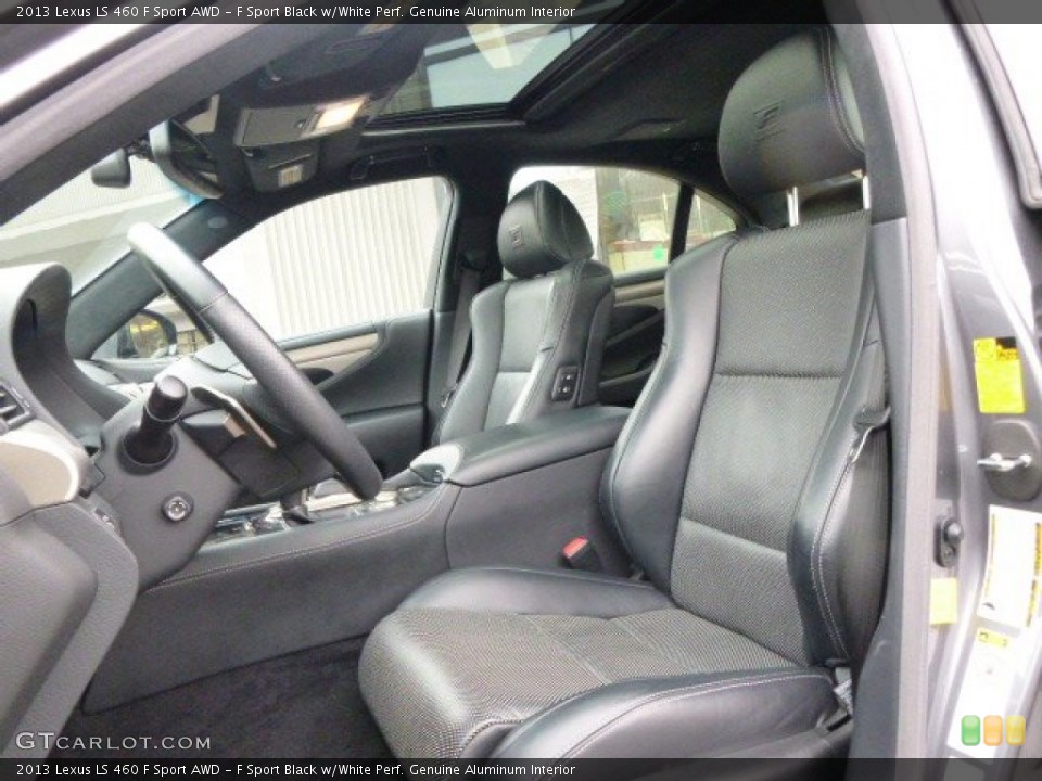 F Sport Black w/White Perf. Genuine Aluminum Interior Front Seat for the 2013 Lexus LS 460 F Sport AWD #92064455