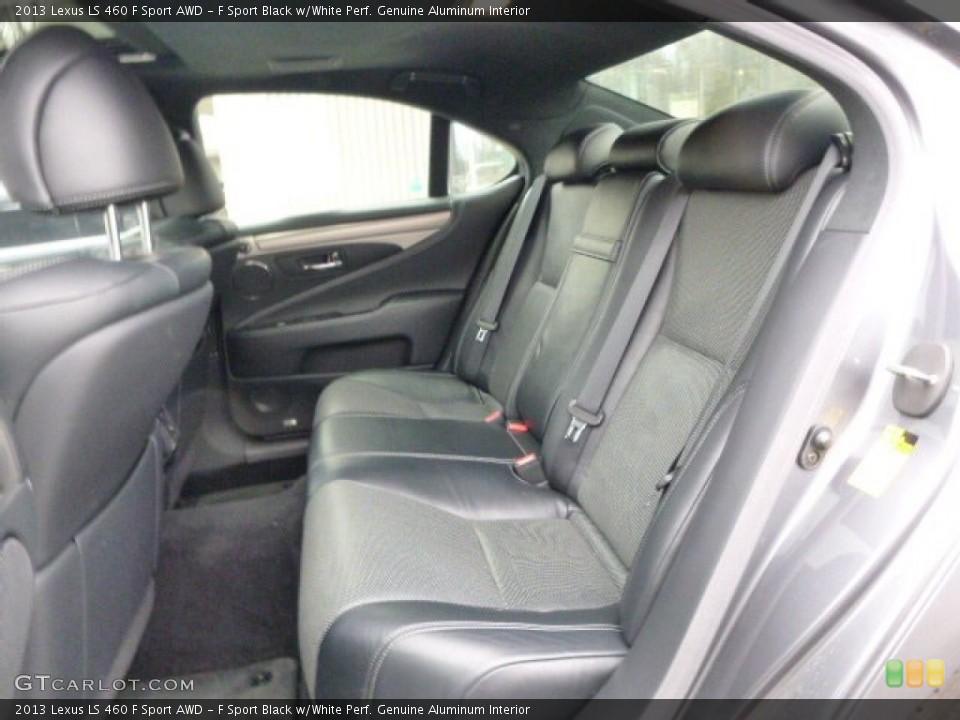 F Sport Black w/White Perf. Genuine Aluminum Interior Rear Seat for the 2013 Lexus LS 460 F Sport AWD #92064473