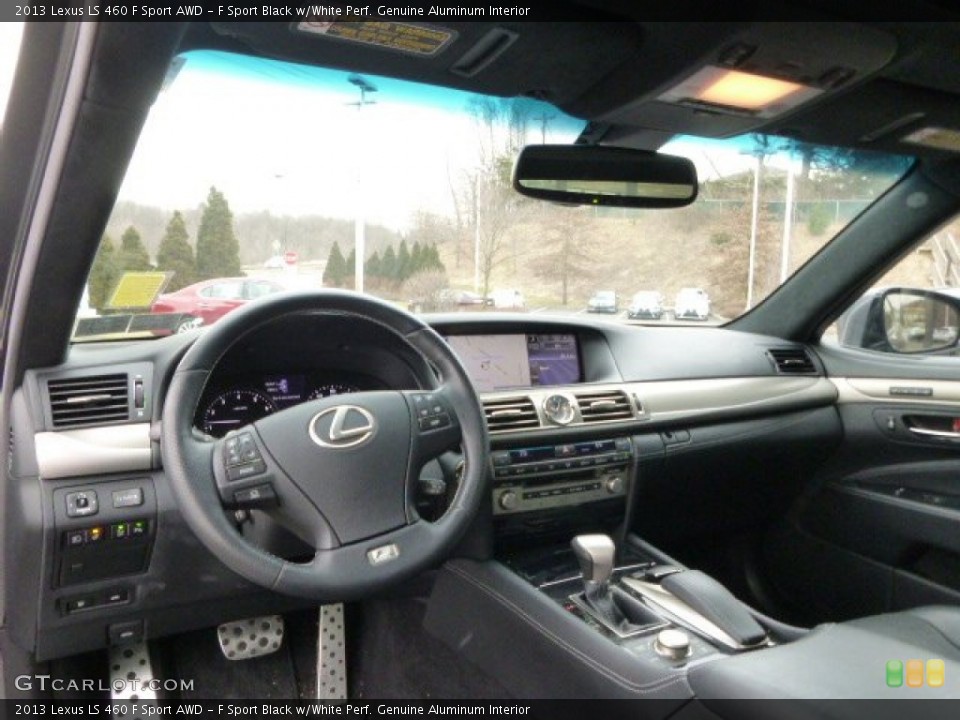 F Sport Black w/White Perf. Genuine Aluminum Interior Dashboard for the 2013 Lexus LS 460 F Sport AWD #92064497