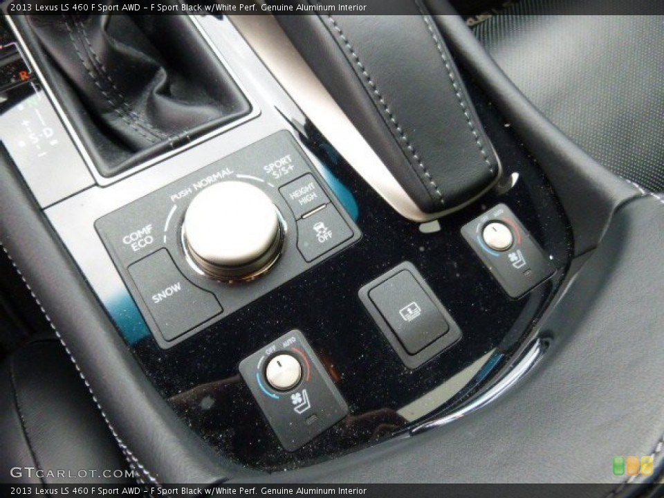 F Sport Black w/White Perf. Genuine Aluminum Interior Controls for the 2013 Lexus LS 460 F Sport AWD #92064608