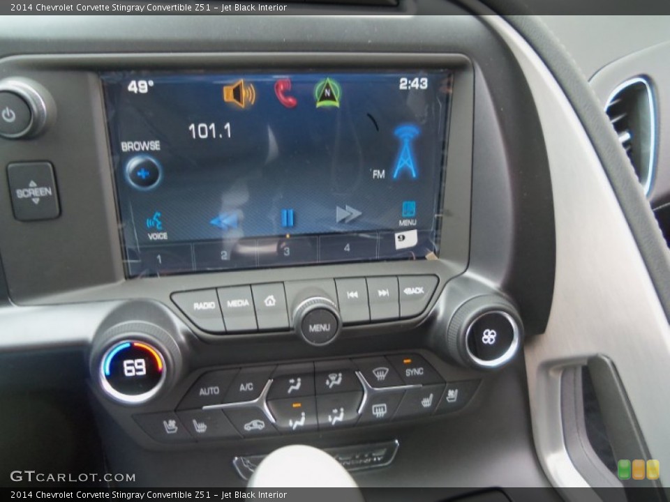 Jet Black Interior Controls for the 2014 Chevrolet Corvette Stingray Convertible Z51 #92069984