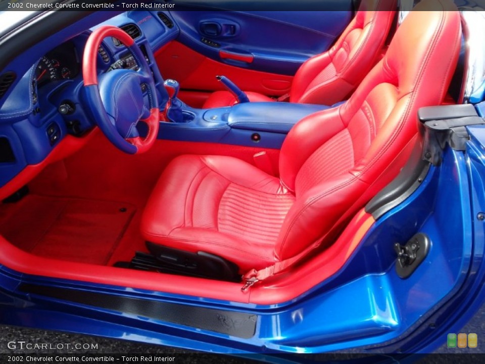 Torch Red 2002 Chevrolet Corvette Interiors