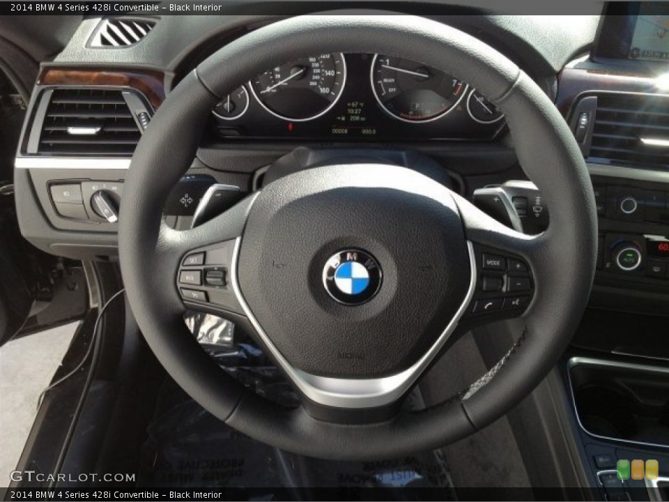 Black Interior Steering Wheel for the 2014 BMW 4 Series 428i Convertible #92080148