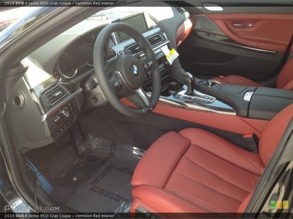 Vermilion Red Interior Photo for the 2014 BMW 6 Series 650i Gran Coupe #92080562