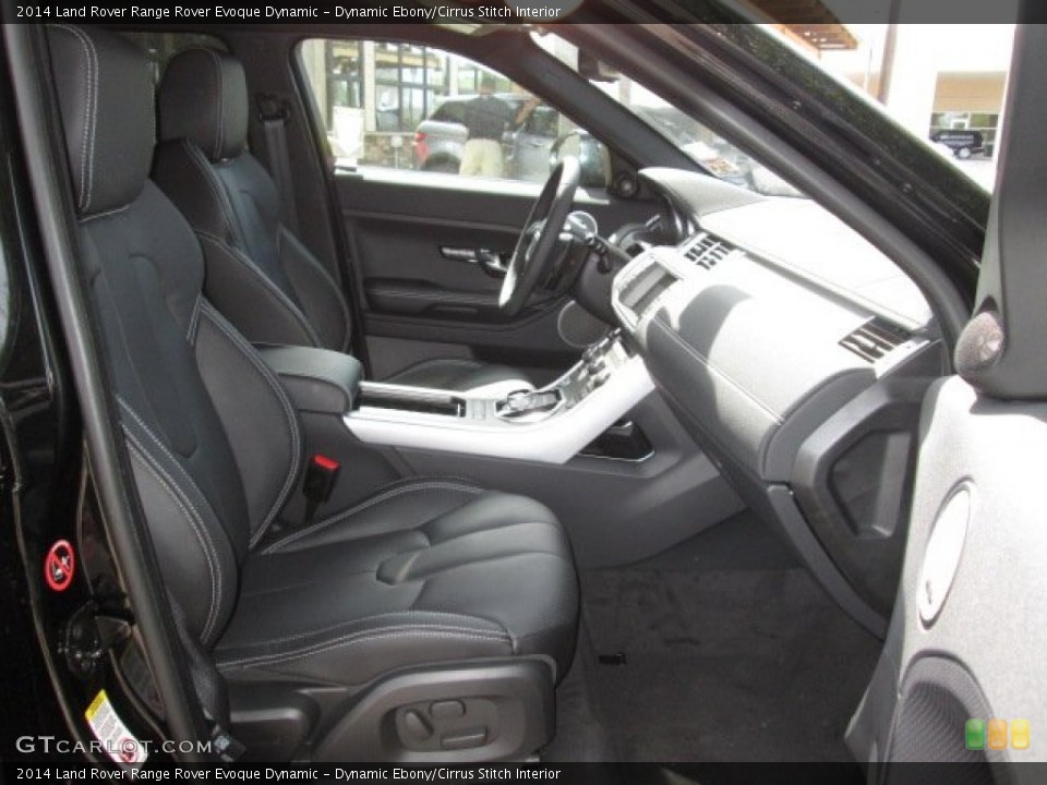 Dynamic Ebony/Cirrus Stitch Interior Front Seat for the 2014 Land Rover Range Rover Evoque Dynamic #92082470