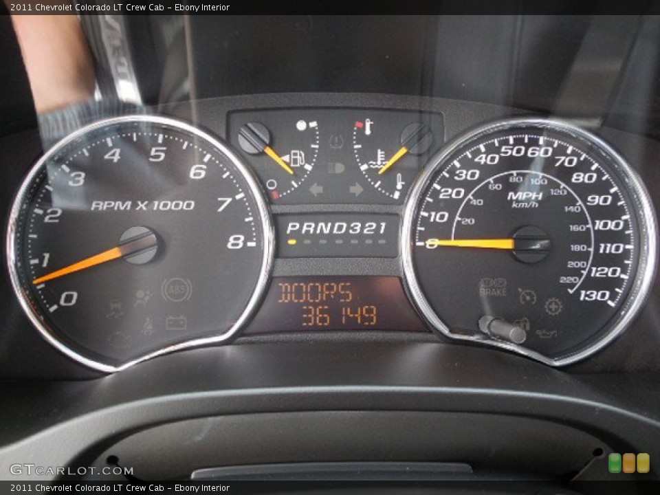 Ebony Interior Gauges for the 2011 Chevrolet Colorado LT Crew Cab #92085533